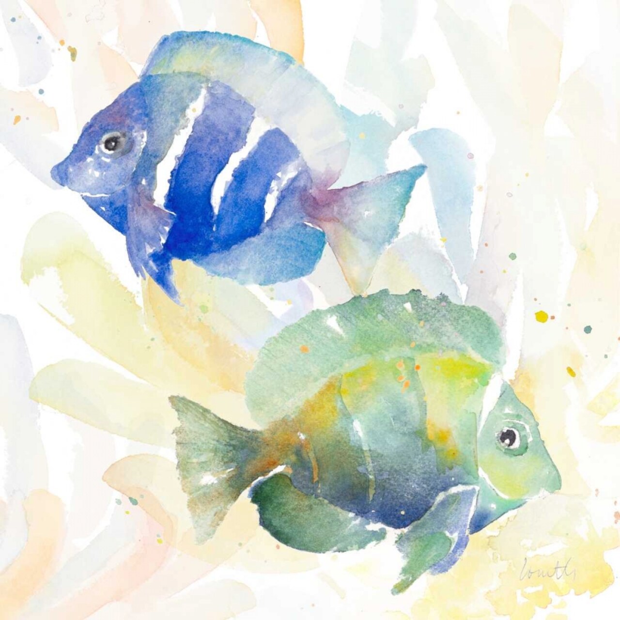 Tropical Fish Square IV Poster Print by Lanie Loreth - Item # VARPDX12180B